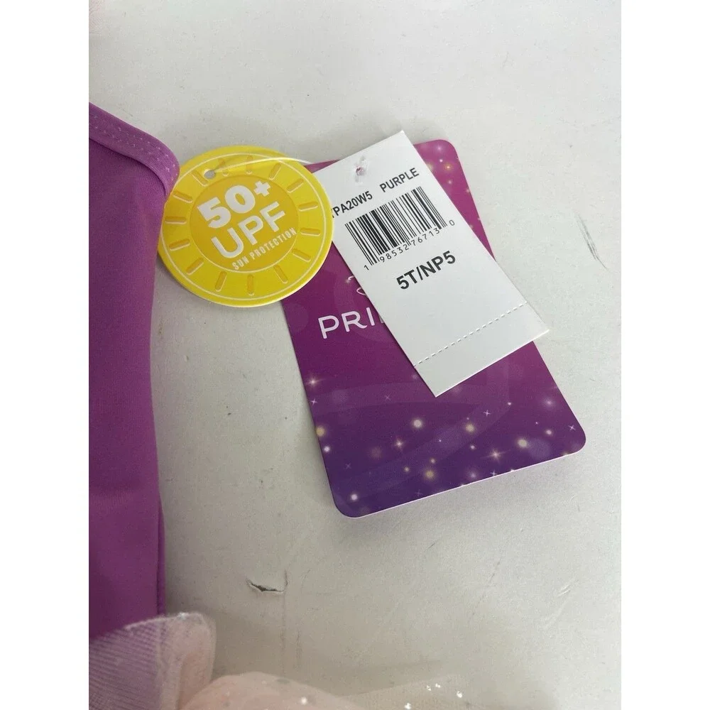 Disney Tangled Rapunzel Tutu One Piece Swim Swimsuit Swimwear Girls Size 5T